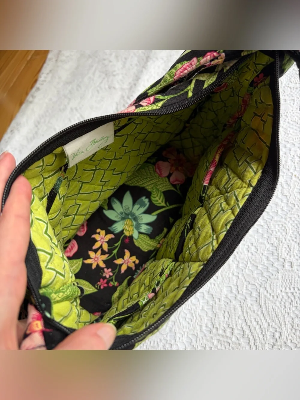 Vintage Y2K Vera Bradley On the Go Crossbody Shoulder Bag Purse in Botanica